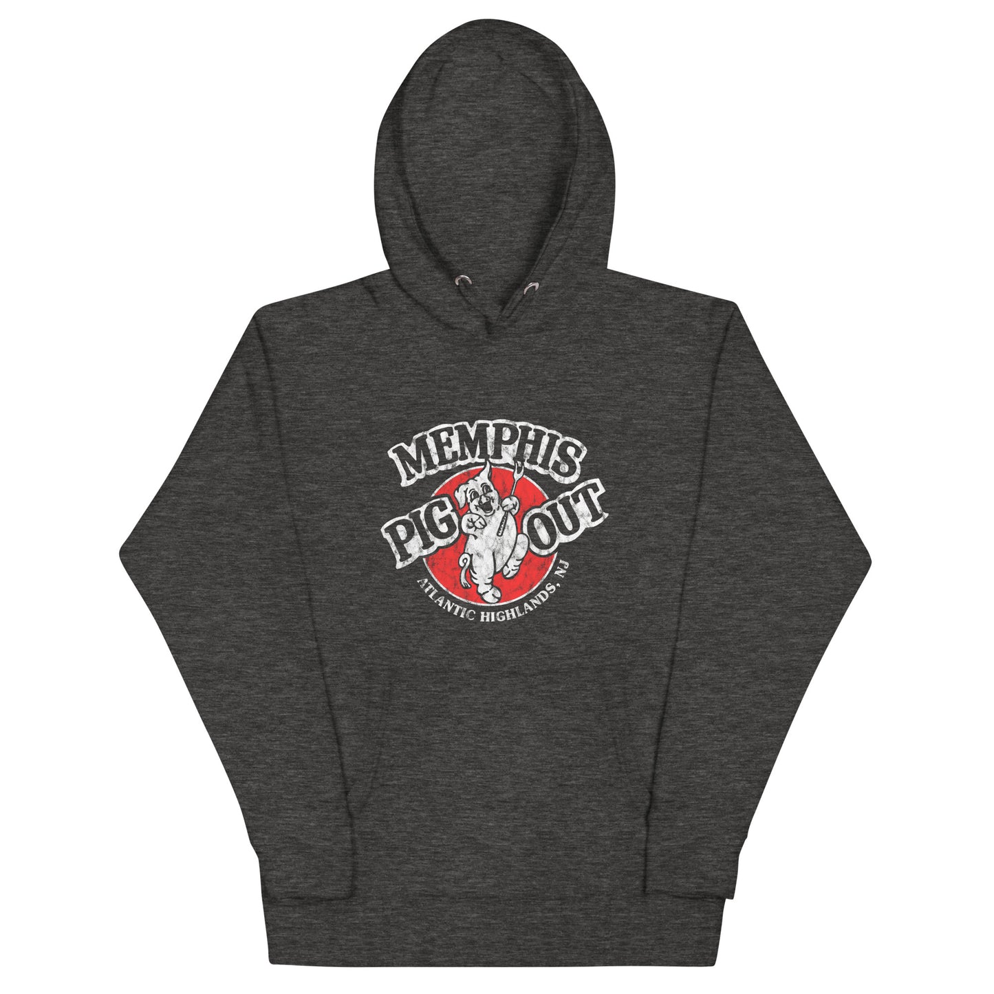 Memphis Pig Out - ATLANTIC HIGHLANDS - Unisex Hoodie Charcoal Heather