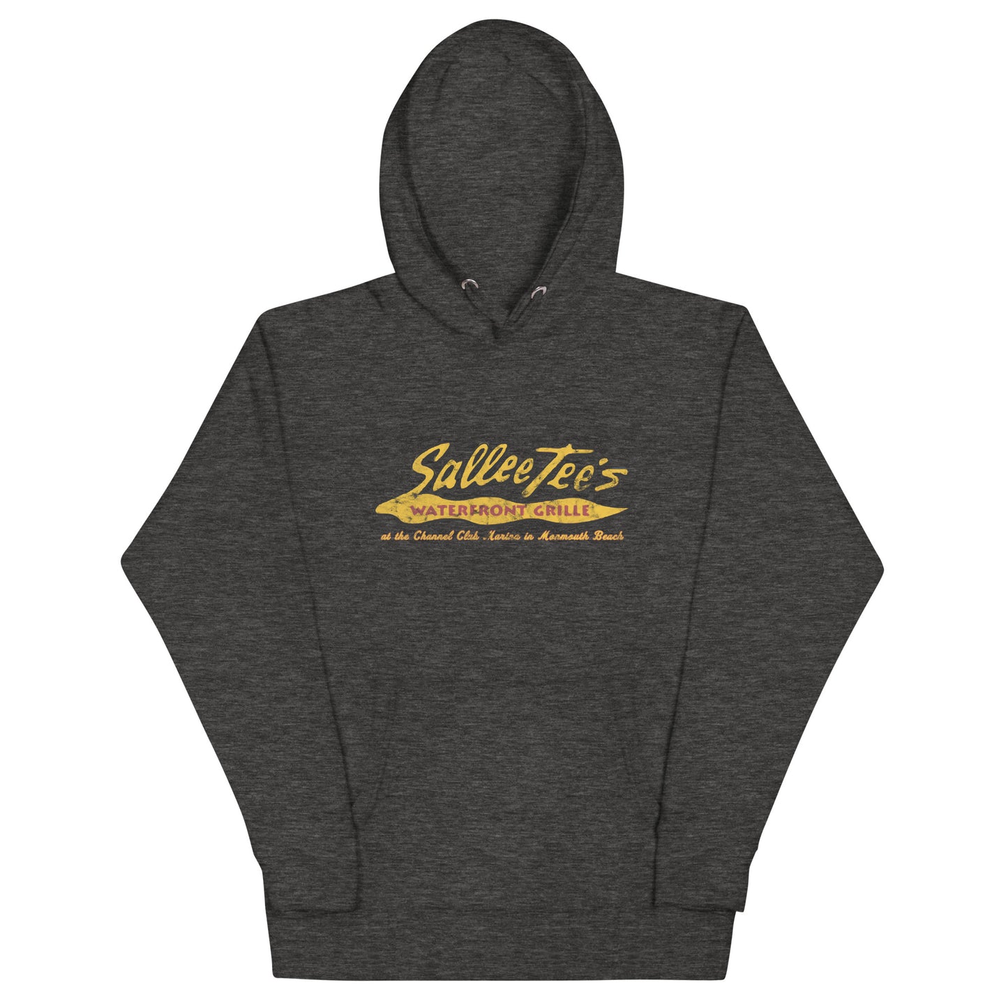 Sallee Tee's Waterfront Grill - MONMOUTH BEACH - Unisex Hoodie Charcoal Heather