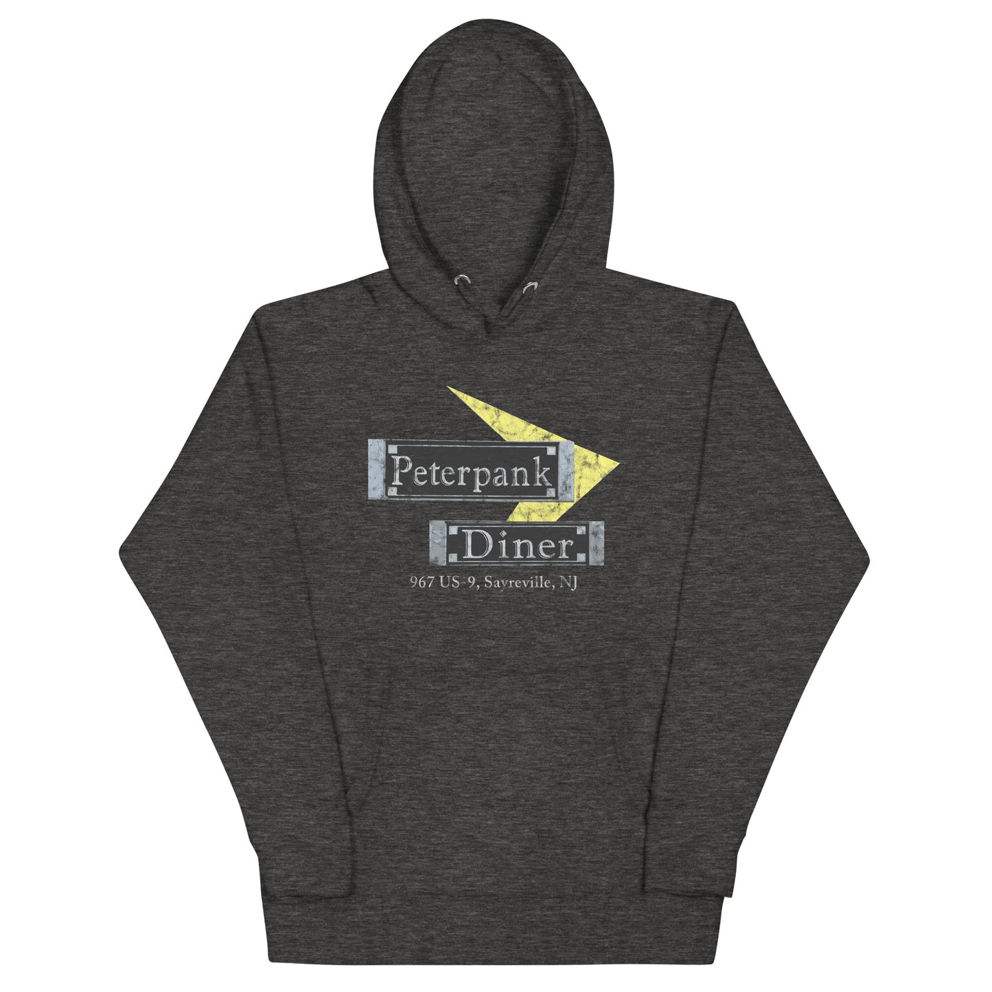 Peter Pank Diner - SAYREVILLE - Unisex Hoodie Charcoal Heather