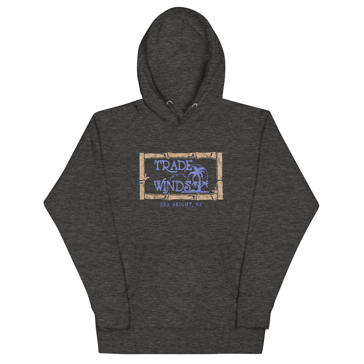 Tradewinds Nightclub - SEA BRIGHT - Unisex Hoodie Charcoal Heather