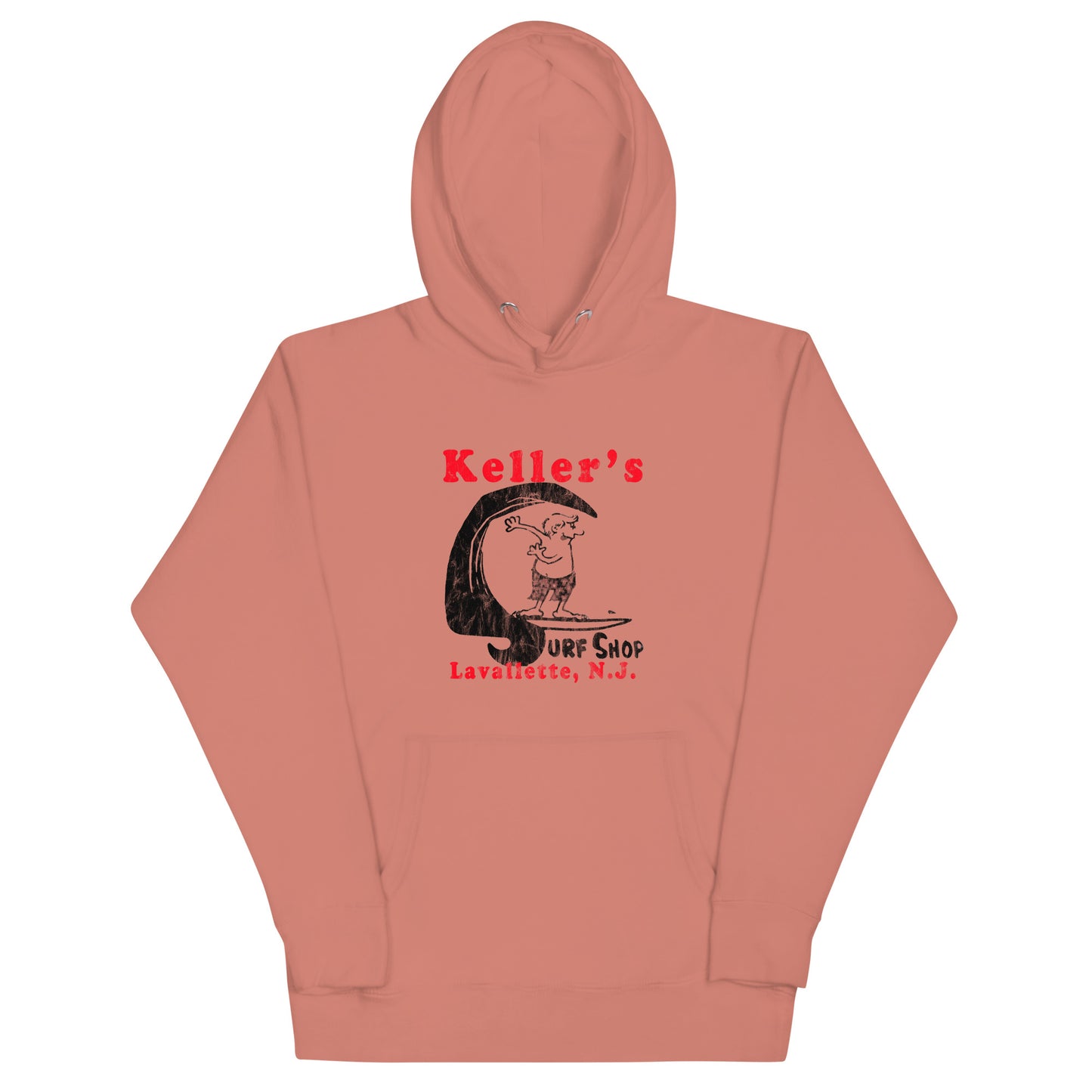 Keller's Surf Shop - LAVALLETTE - Unisex Hoodie Dusty Rose