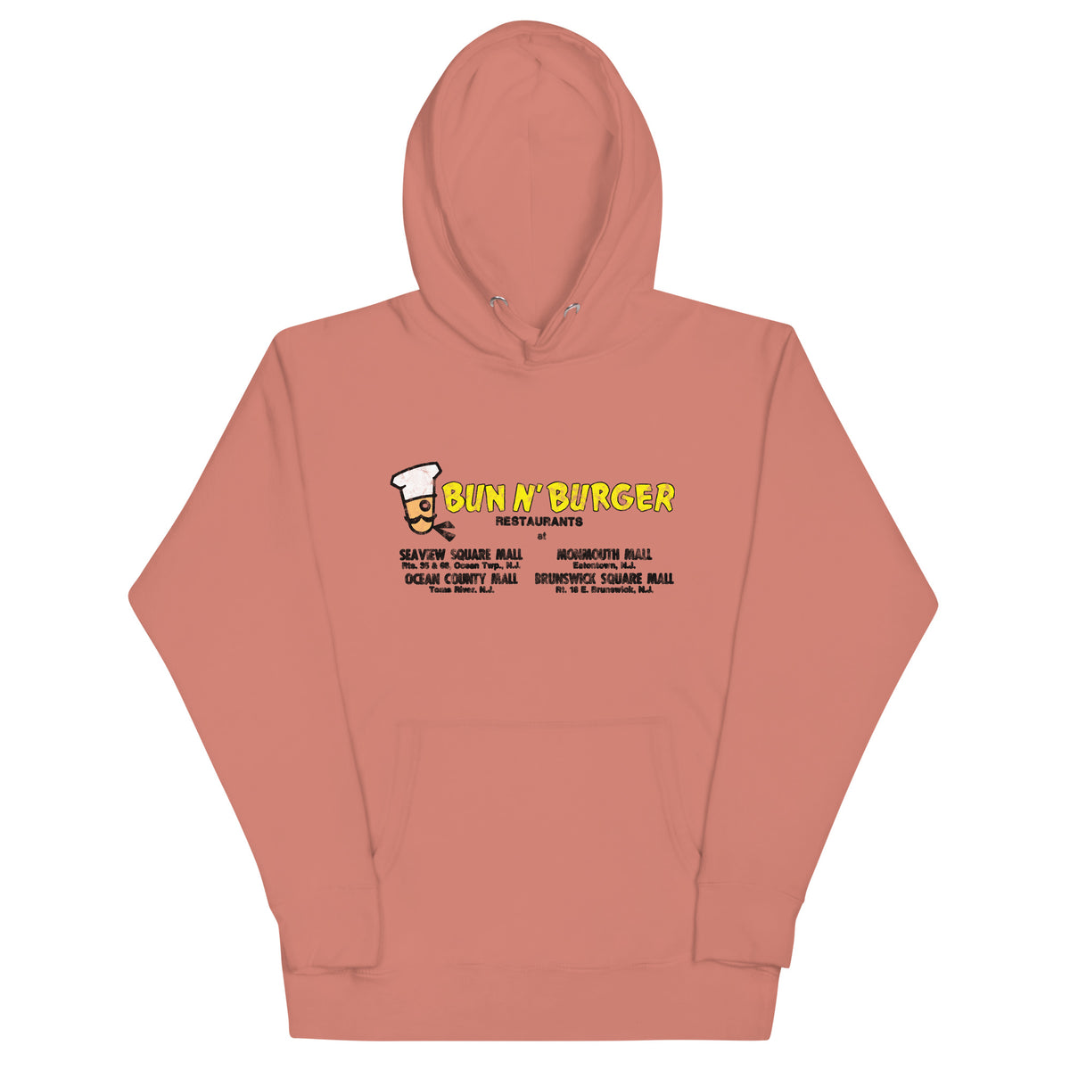 Bun N' Burger - EATONTOWN / OCEAN / TOMS RIVER - Unisex Hoodie Dusty Rose
