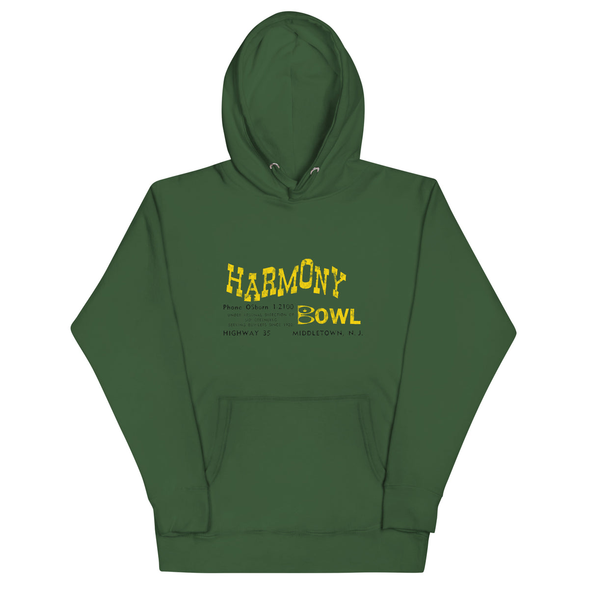 Harmony Bowl - MIDDLETOWN - Unisex Hoodie Forest Green