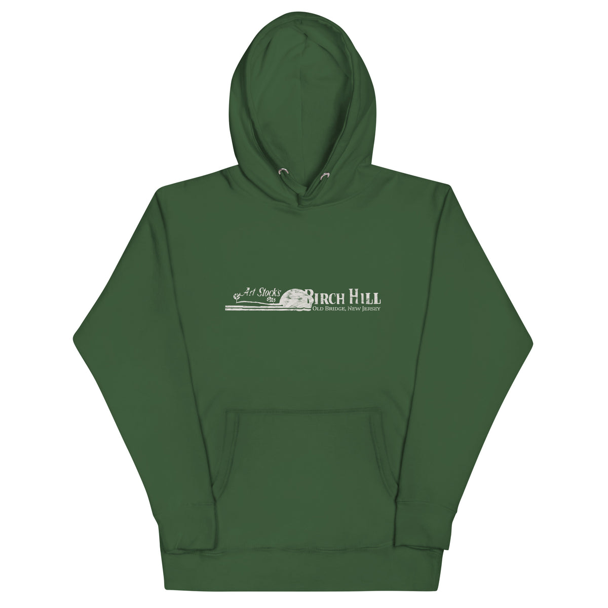 Birch Hill - OLD BRIDGE - Unisex Hoodie Forest Green
