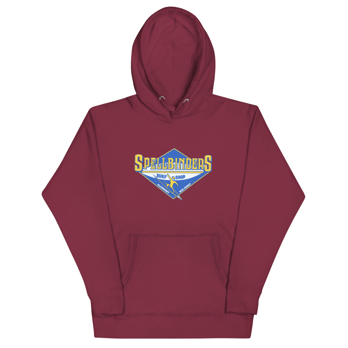 Spellbinder's Surf & Snow - ALLENHURST - Unisex Hoodie Maroon