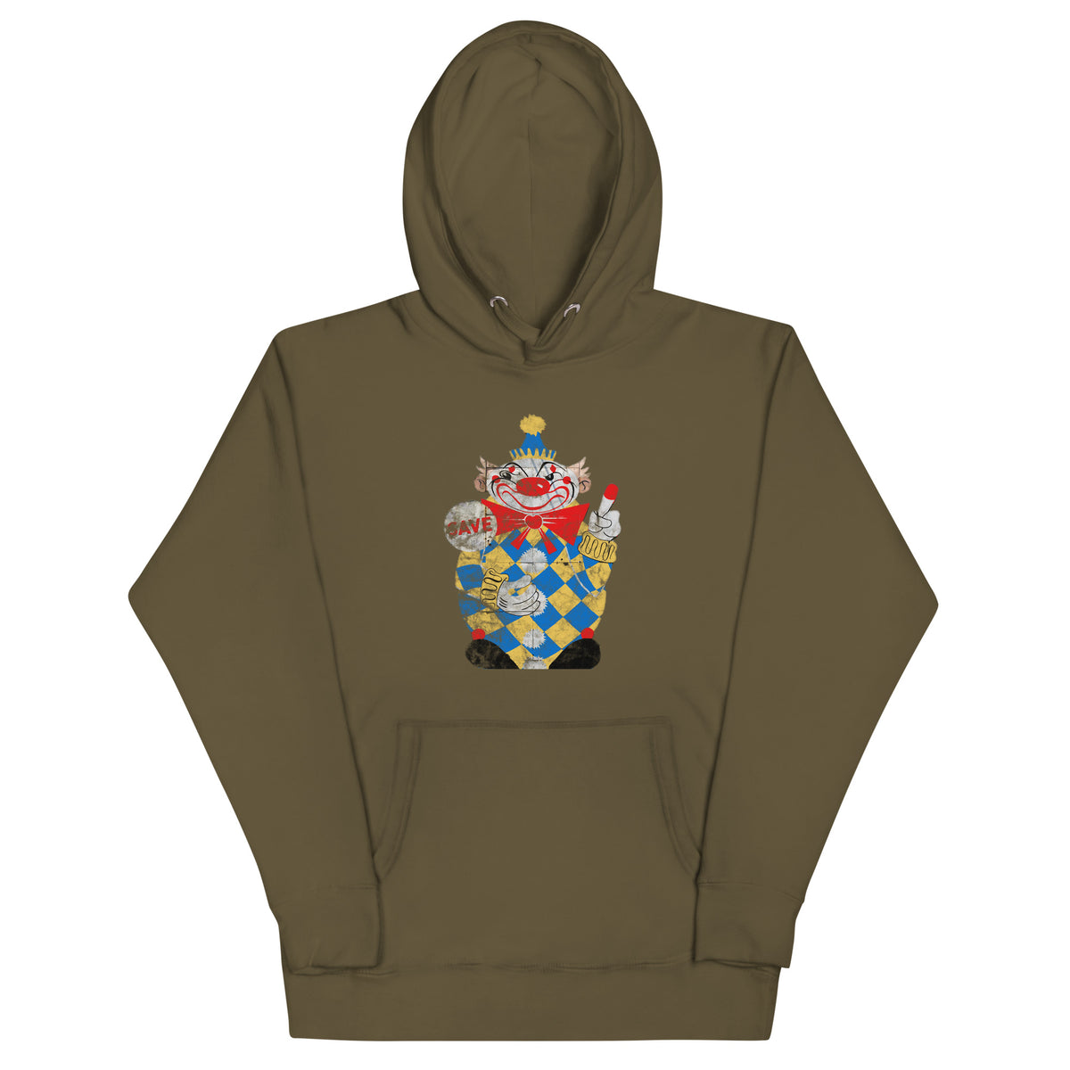 Calico The Evil Clown / Food Circus - MIDDLETOWN - Unisex Hoodie Military Green