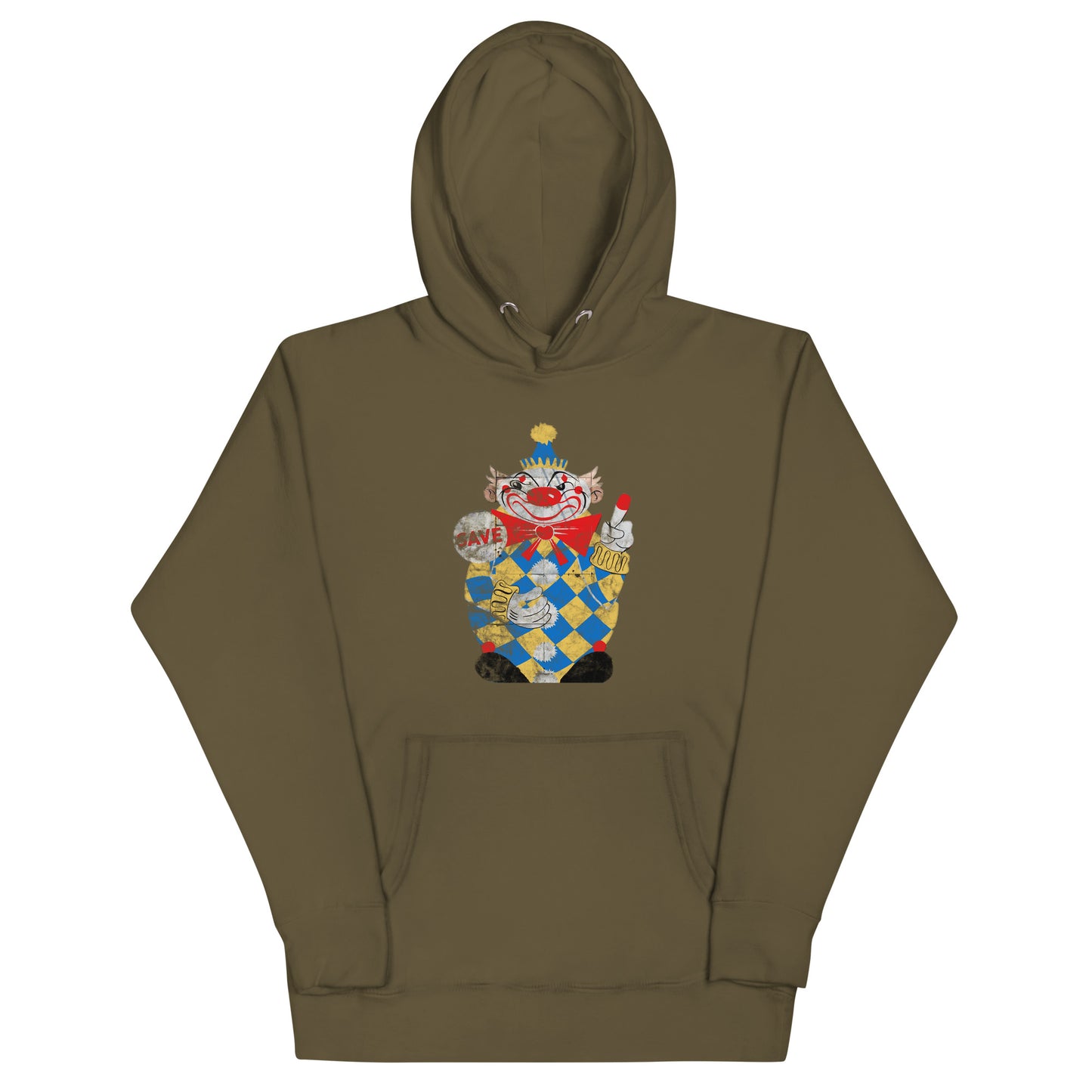 Calico The Evil Clown / Food Circus - MIDDLETOWN - Unisex Hoodie Military Green