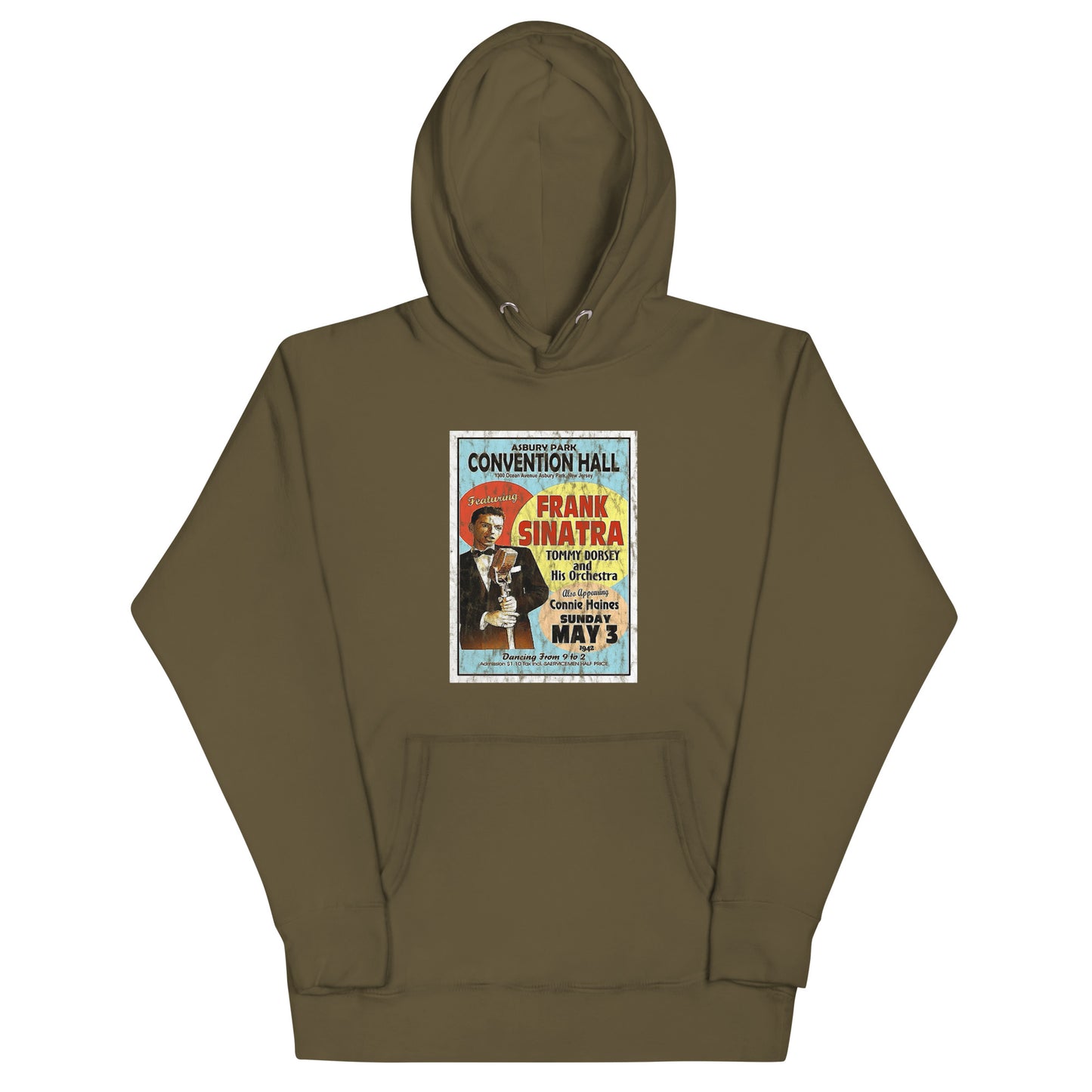 Sinatra at Convention Hall - ASBURY PARK - Unisex Hoodie Military Green