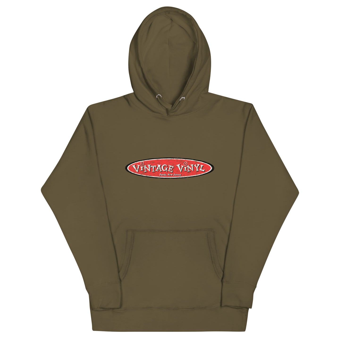 Vintage Vinyl - FORDS - Unisex Hoodie Military Green