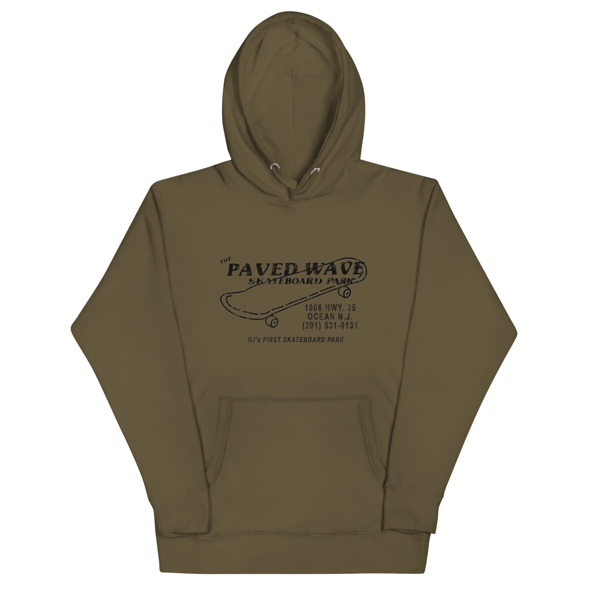 The Paved Wave - OCEAN - Unisex Hoodie Military Green