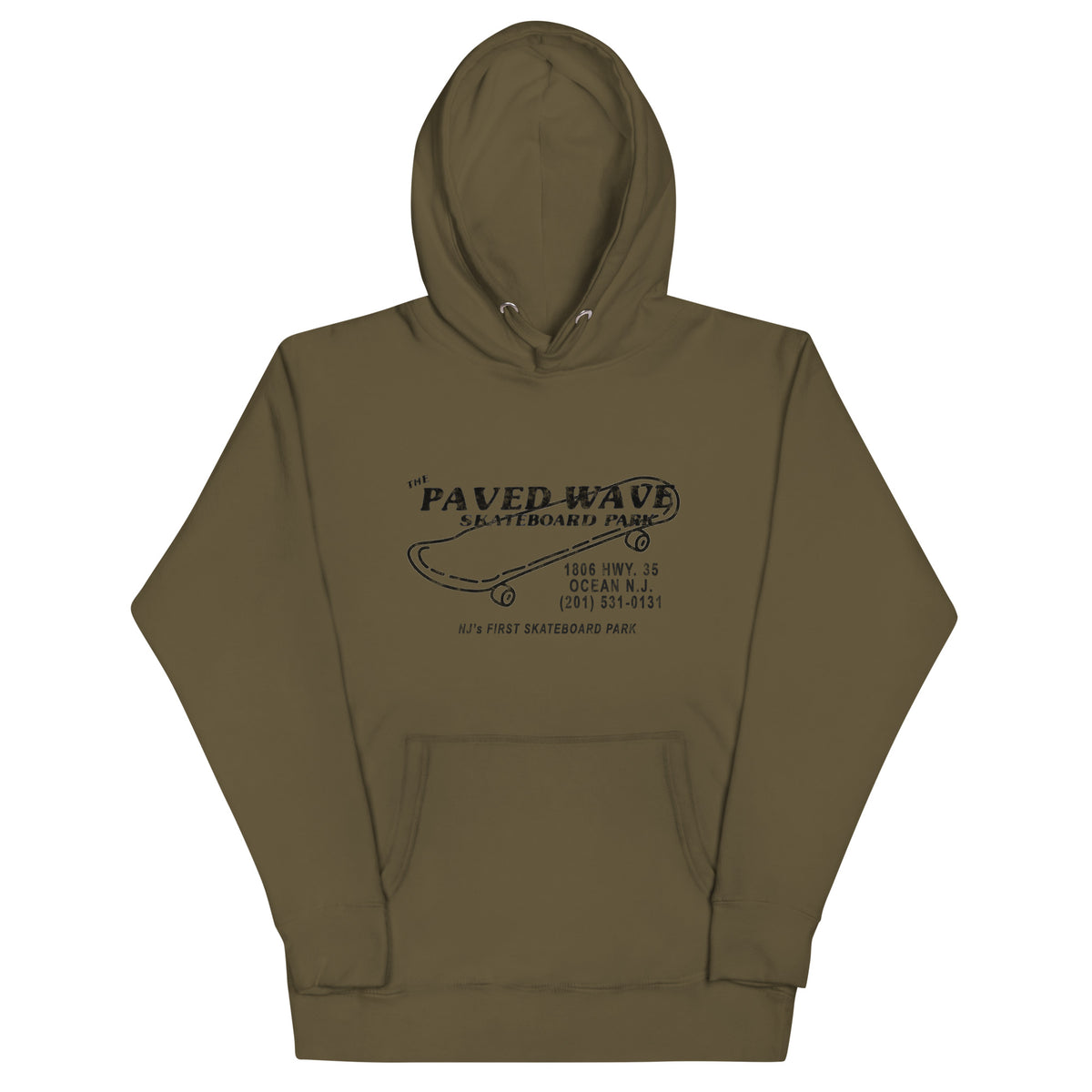The Paved Wave - OCEAN - Unisex Hoodie Military Green