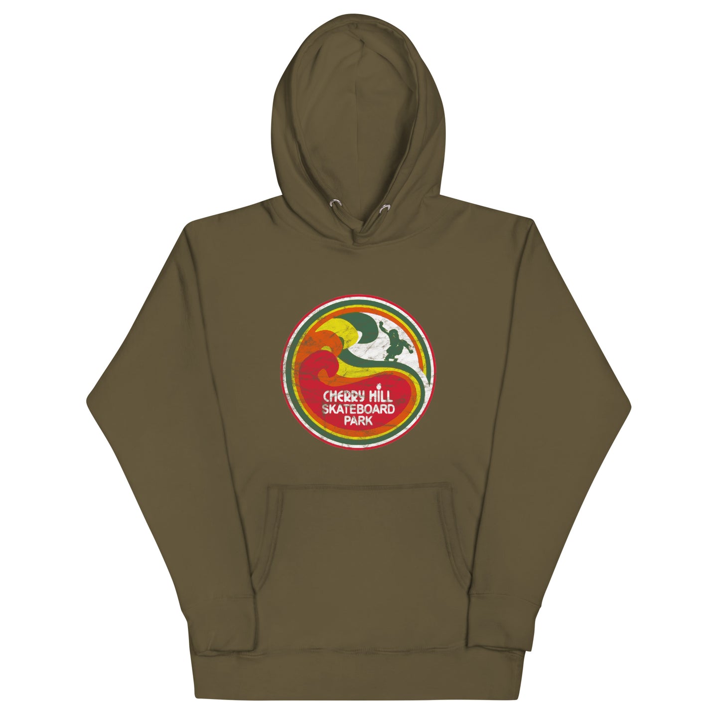 Cherry Hill Skateboard Park - CHERRY HILL - Unisex Hoodie Military Green