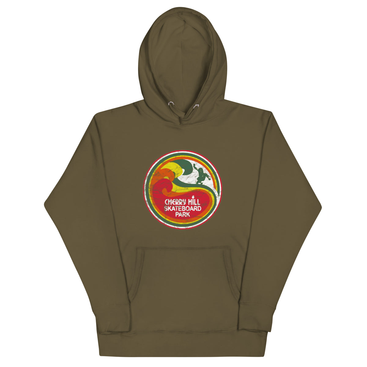 Cherry Hill Skateboard Park - CHERRY HILL - Unisex Hoodie Military Green