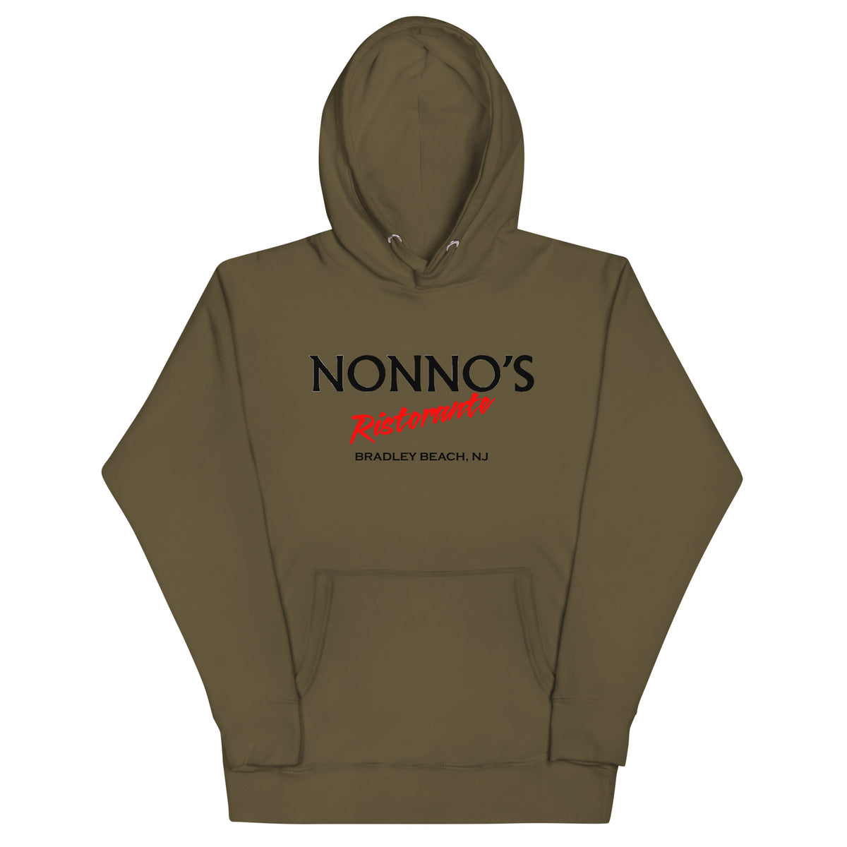 Nonno's Ristorante - BRADLEY BEACH - Unisex Hoodie Military Green