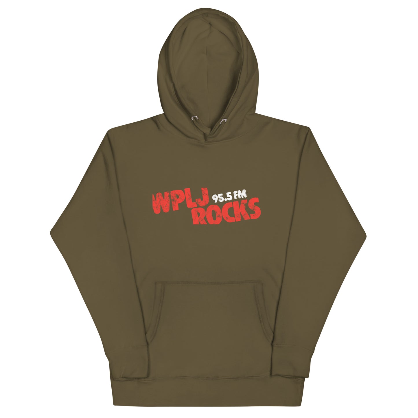 WPLJ 95.5 Rocks - NEW JERSEY / NEW YORK / CONNECTICUT - Unisex Hoodie Military Green