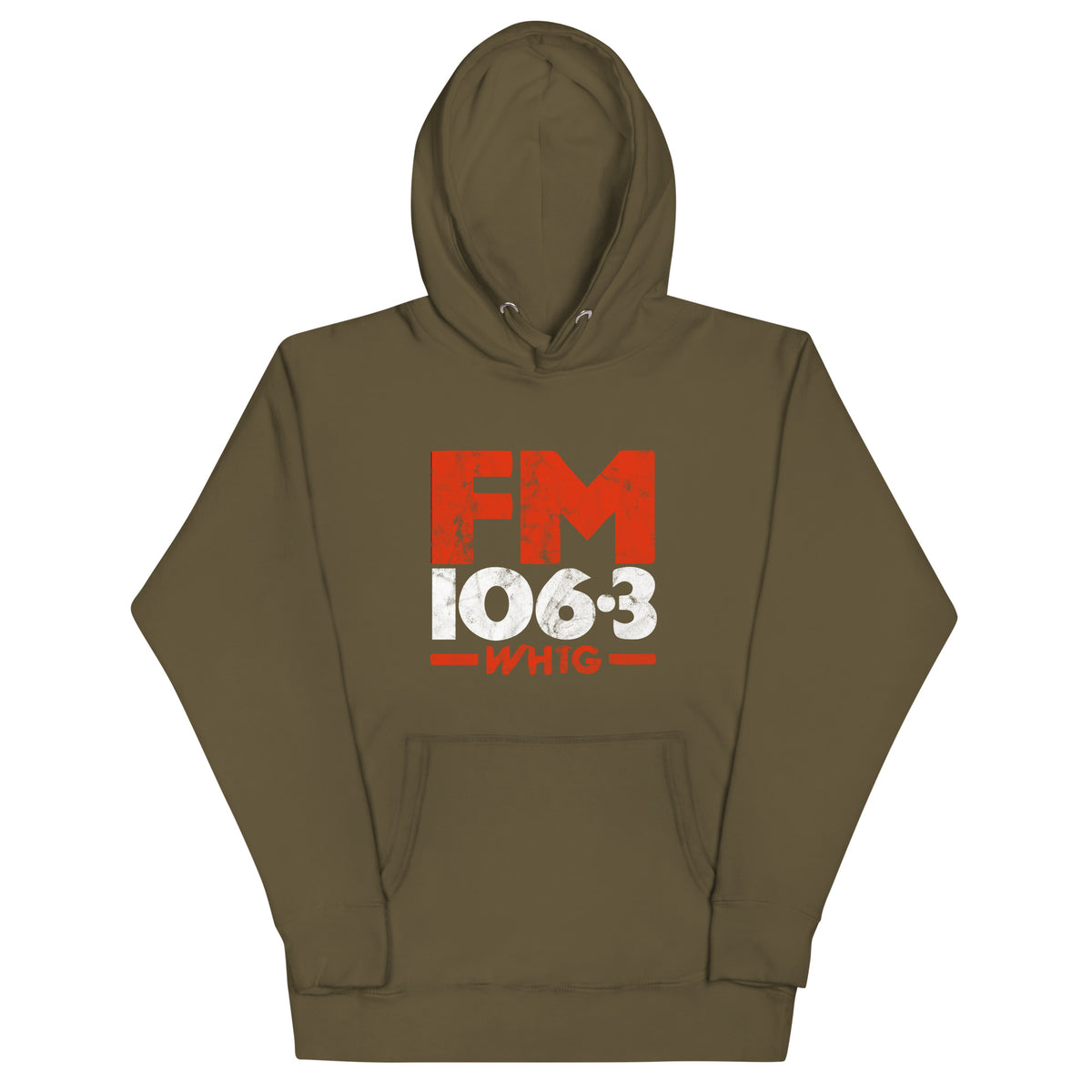 FM106.3 WHTG - NEW JERSEY - Unisex Hoodie Military Green