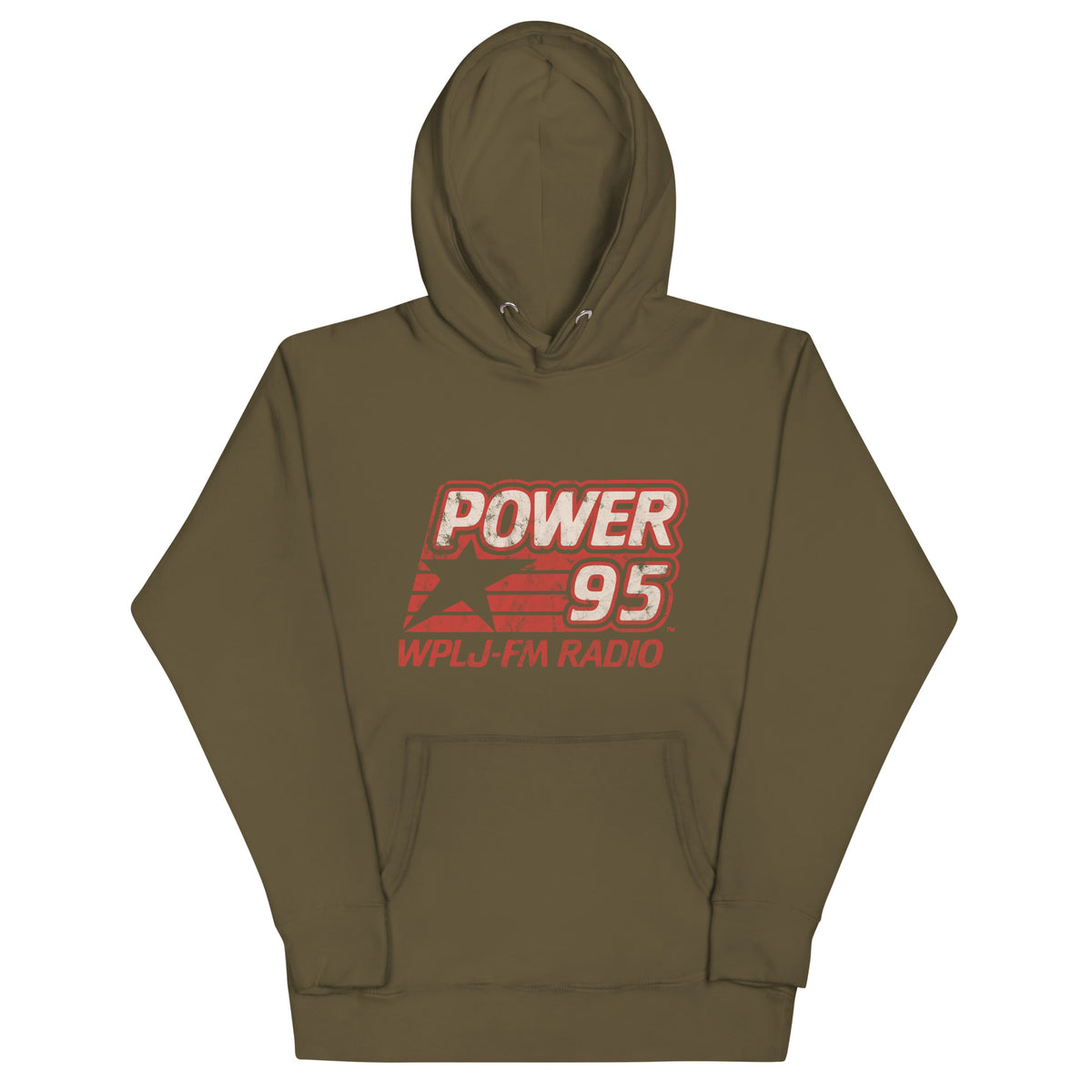 Power 95 WPLJ-FM - NEW JERSEY / NEW YORK / CONNECTICUT - Unisex Hoodie Military Green