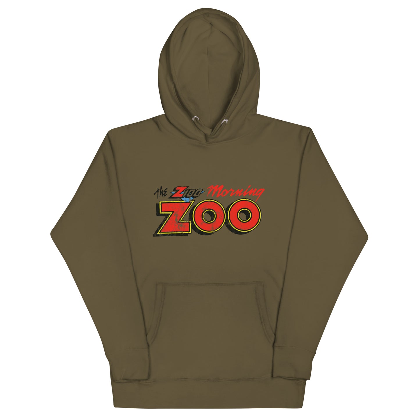 The Z100 Morning Zoo - NEW JERSEY / NEW YORK / CONNECTICUT - Unisex Hoodie Military Green