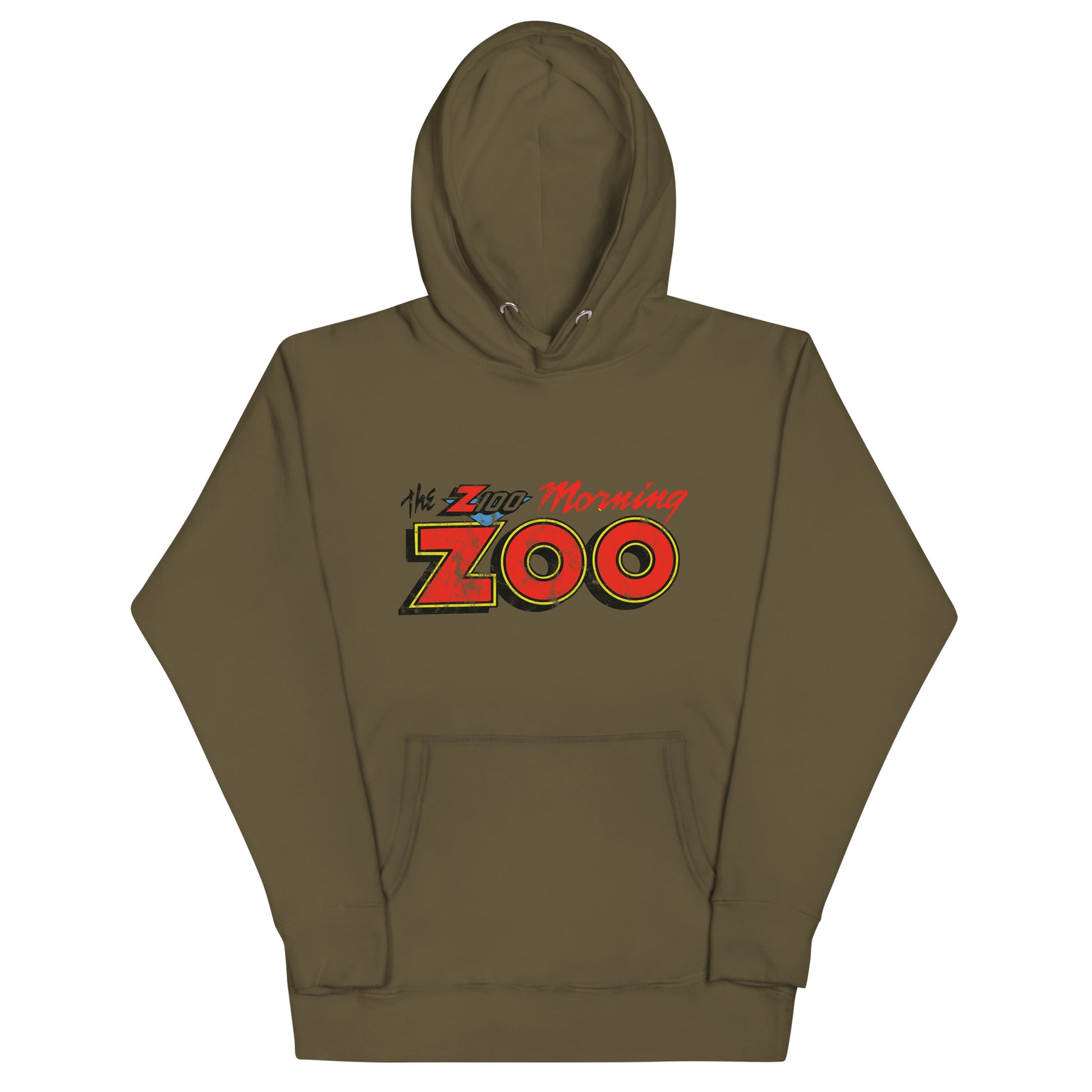 The Z100 Morning Zoo - NEW JERSEY / NEW YORK / CONNECTICUT - Unisex Hoodie Military Green