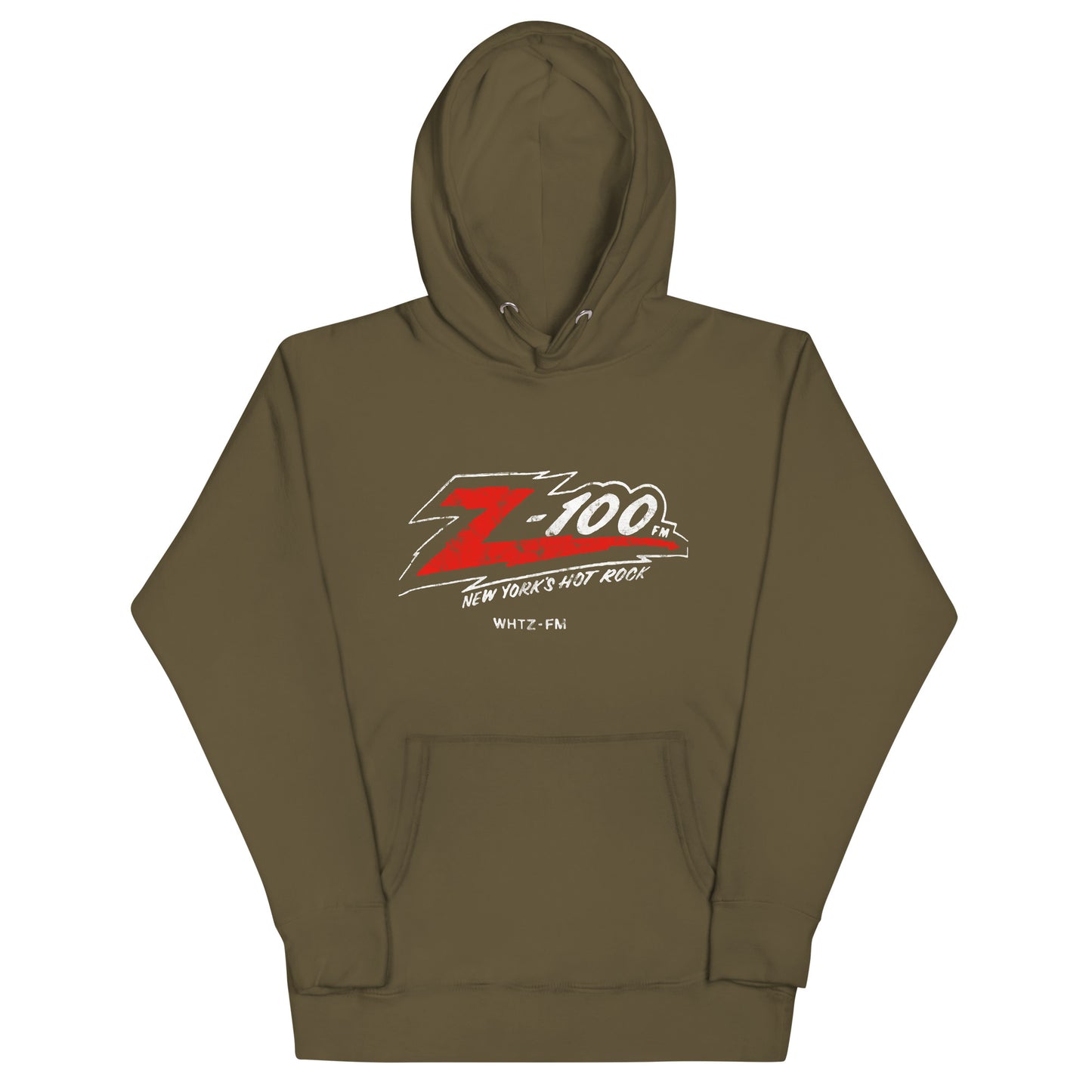 Z-100 FM New York's Hot Rock - NEW JERSEY / NEW YORK / CONNECTICUT - Unisex Hoodie Military Green