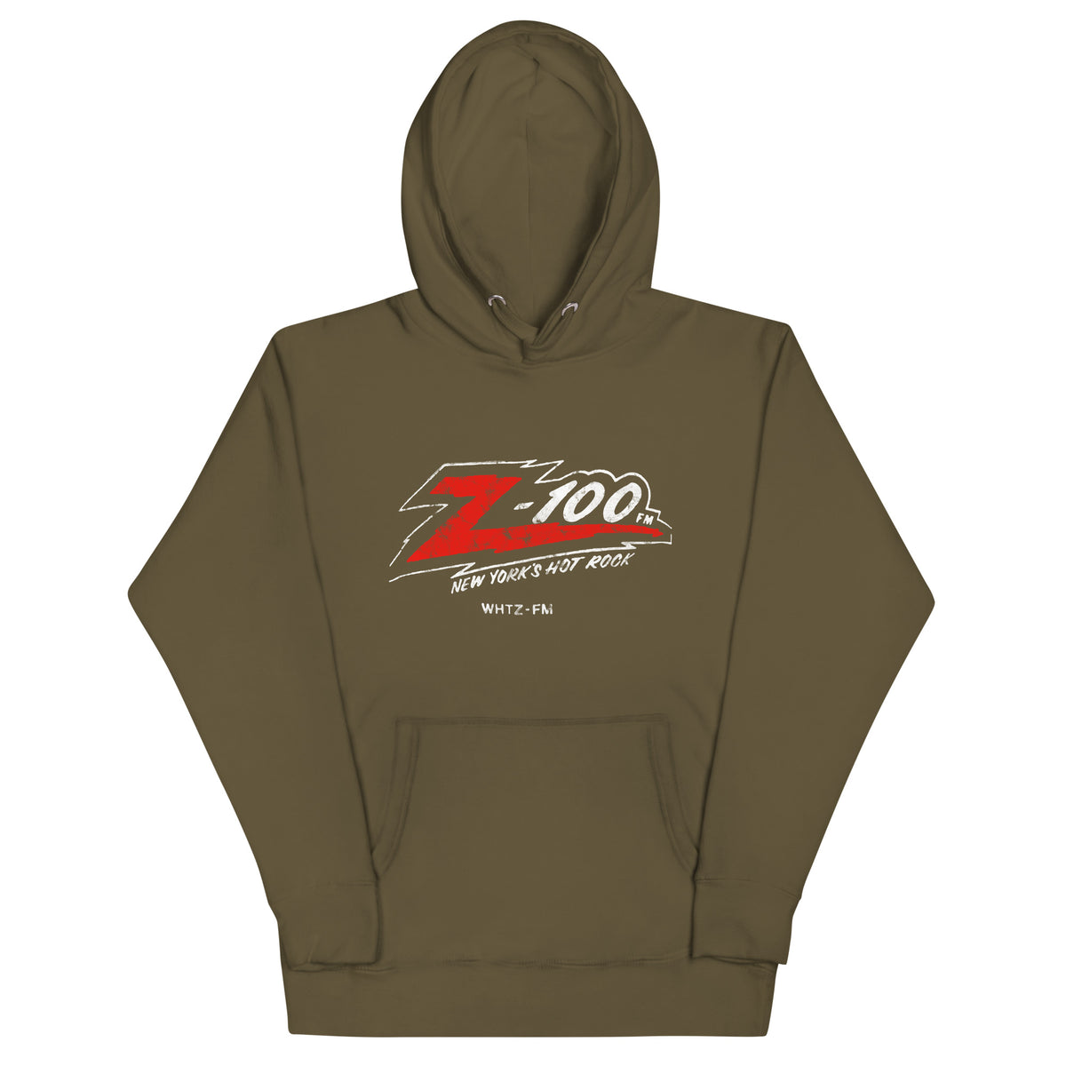 Z-100 FM New York's Hot Rock - NEW JERSEY / NEW YORK / CONNECTICUT - Unisex Hoodie Military Green