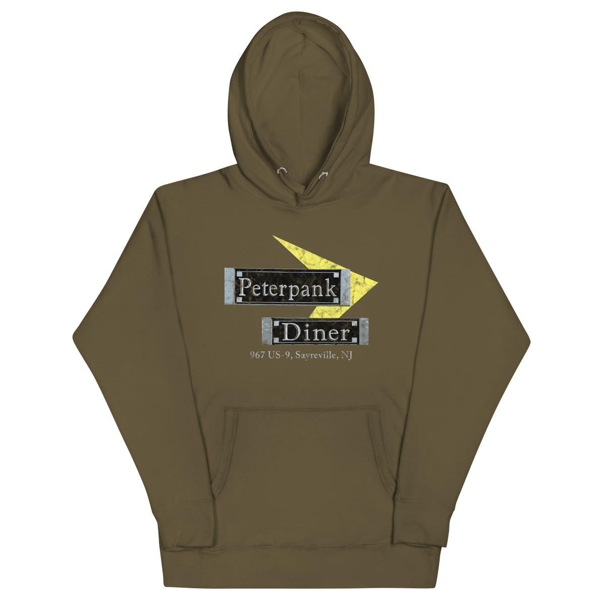 Peter Pank Diner - SAYREVILLE - Unisex Hoodie Military Green