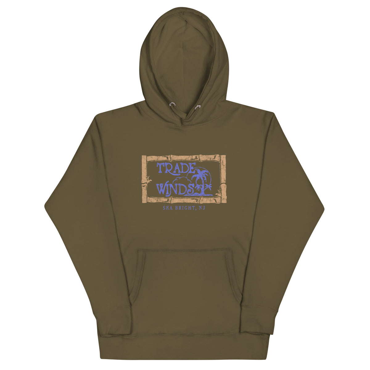 Tradewinds Nightclub - SEA BRIGHT - Unisex Hoodie Military Green