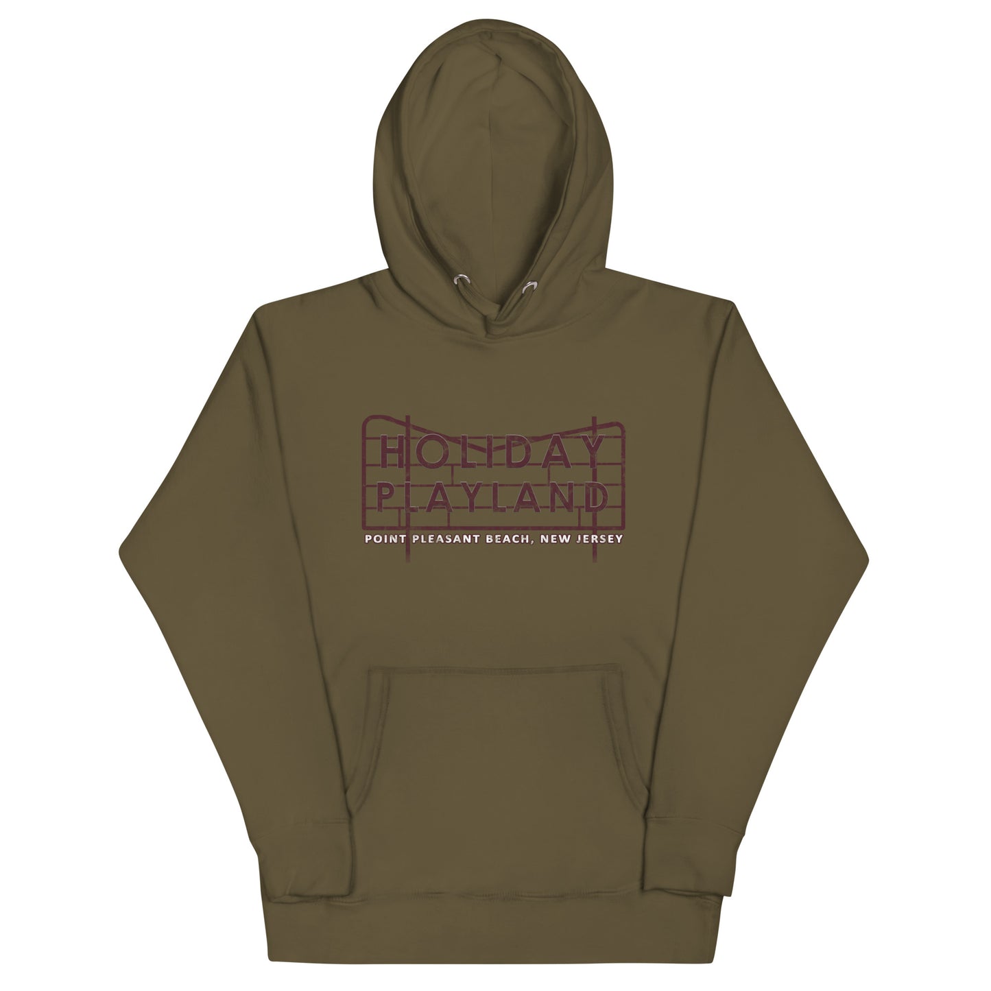 Holiday Playland - POINT PLEASANT BEACH - Unisex Hoodie Military Green