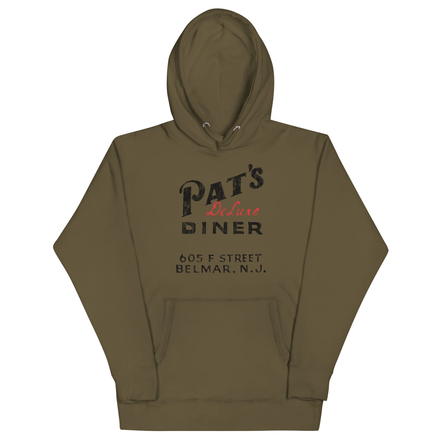 Pat's Diner - BELMAR - Unisex Hoodie Military Green