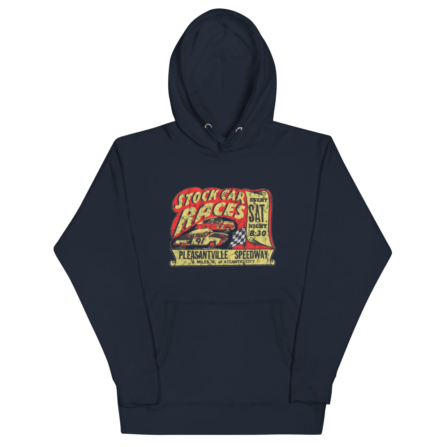 Pleasantville Speedway - PLEASANTVILLE - Unisex Hoodie Navy Blazer