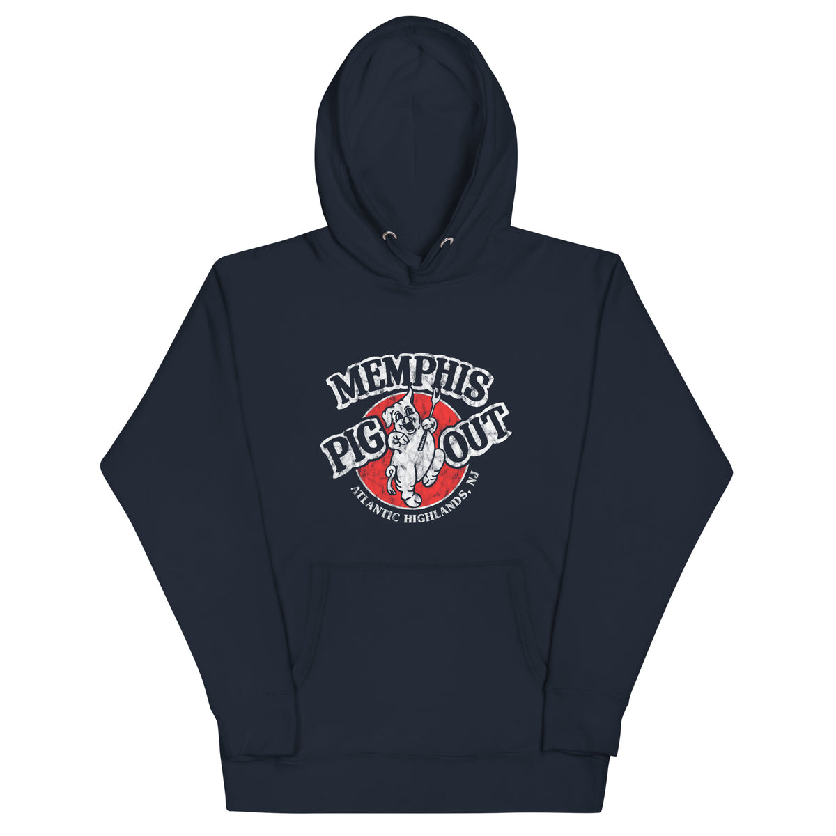 Memphis Pig Out - ATLANTIC HIGHLANDS - Unisex Hoodie Navy Blazer