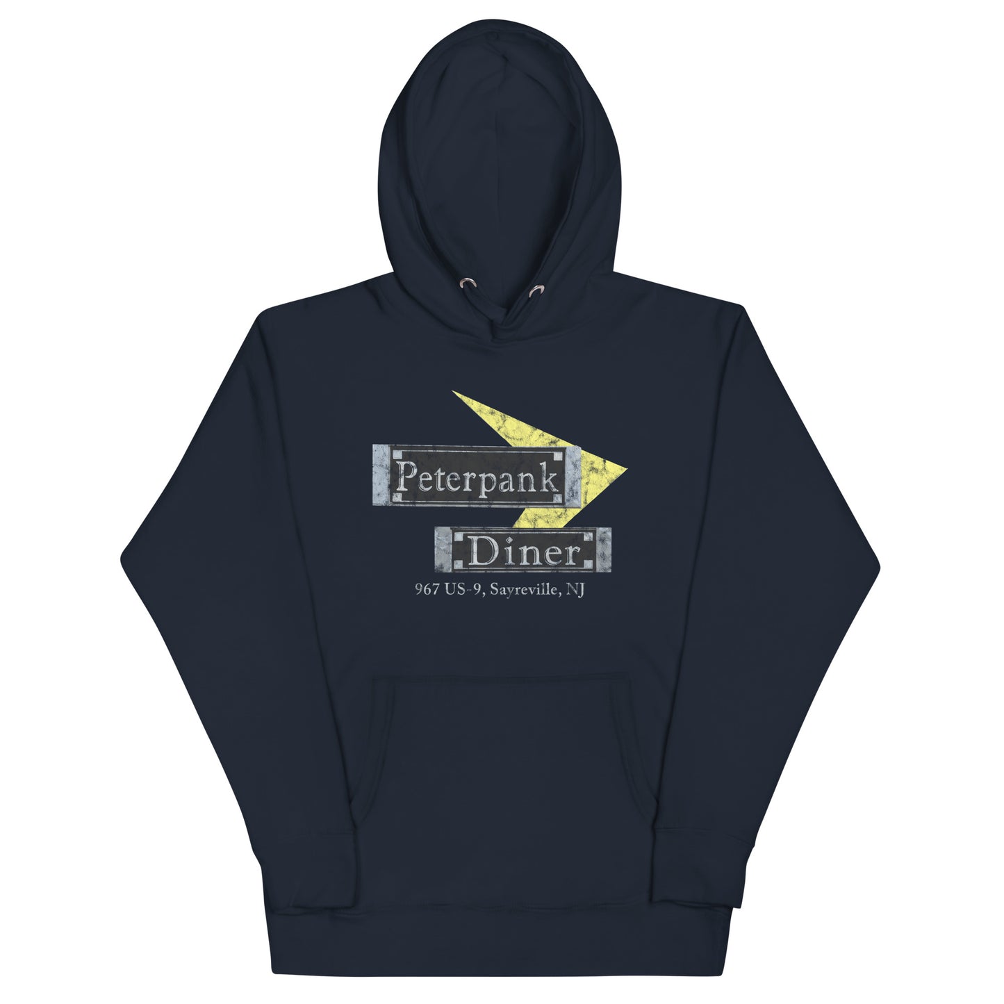 Peter Pank Diner - SAYREVILLE - Unisex Hoodie Navy Blazer