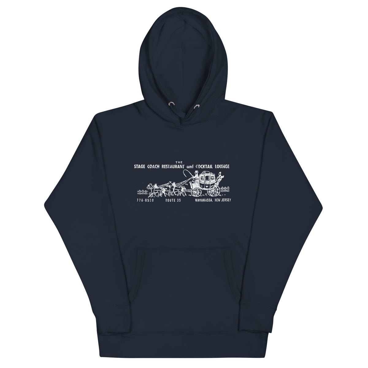 The Stage Coach - WANAMASSA - Unisex Hoodie Navy Blazer
