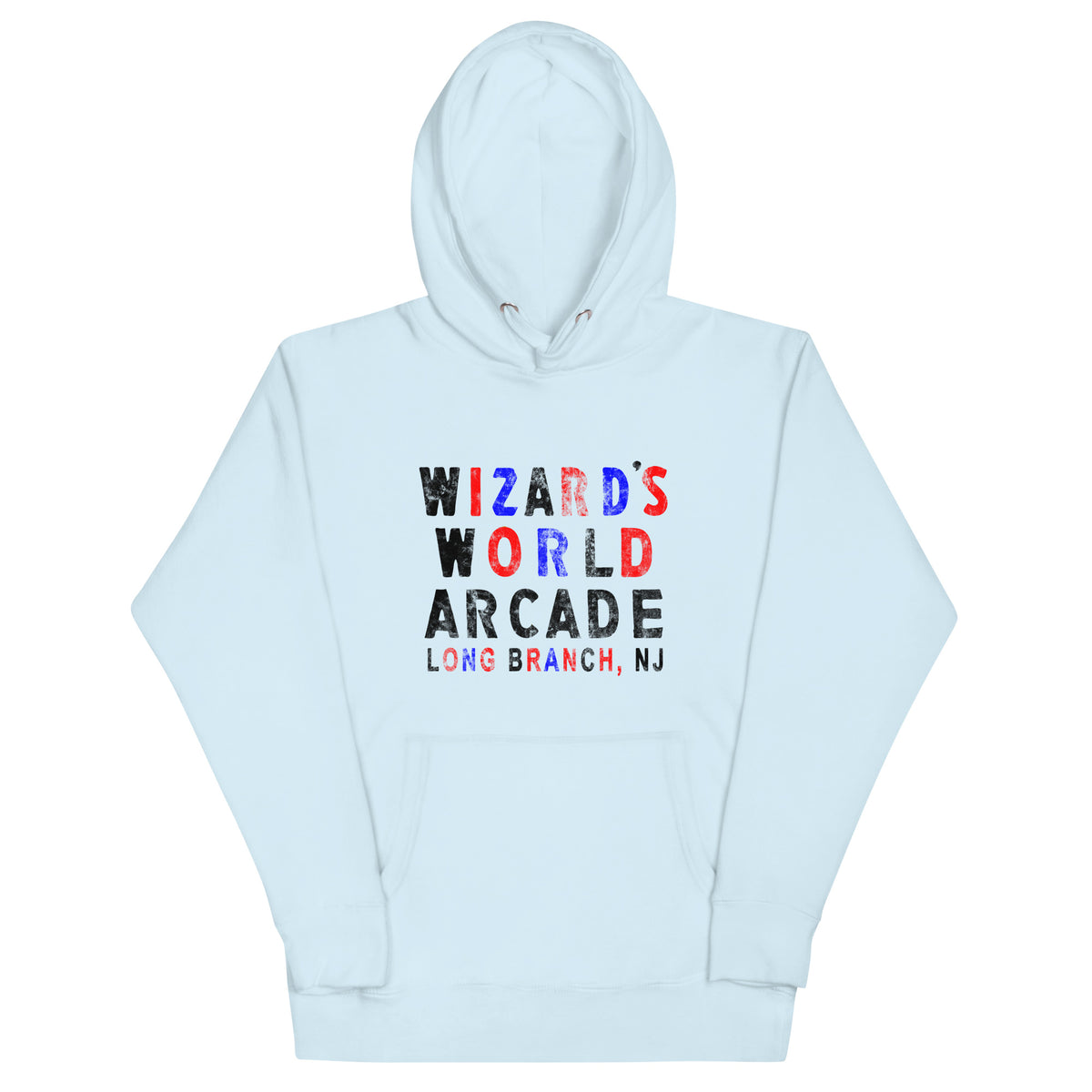 Wizard's World Arcade - LONG BRANCH - Unisex Hoodie Sky Blue