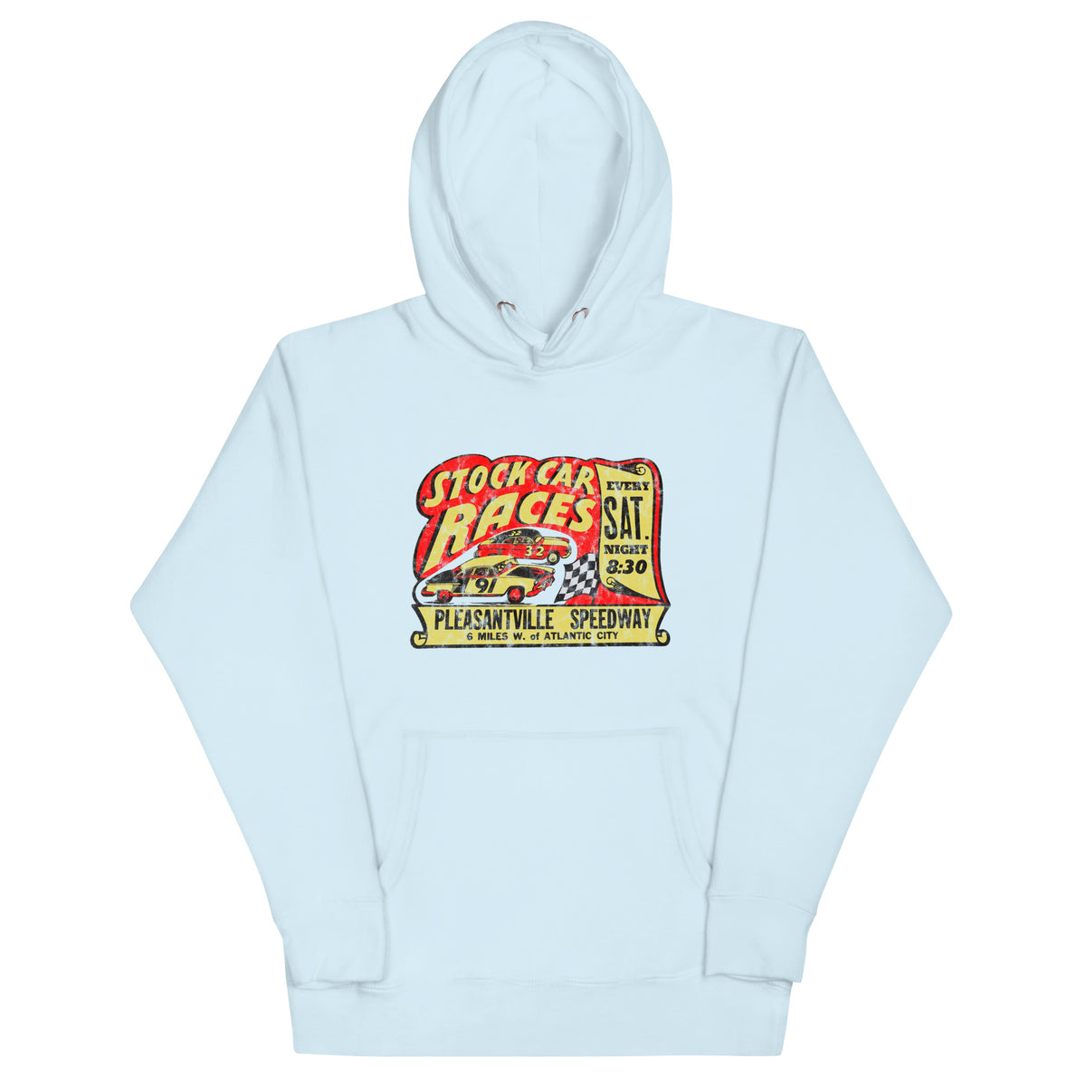 Pleasantville Speedway - PLEASANTVILLE - Unisex Hoodie Sky Blue