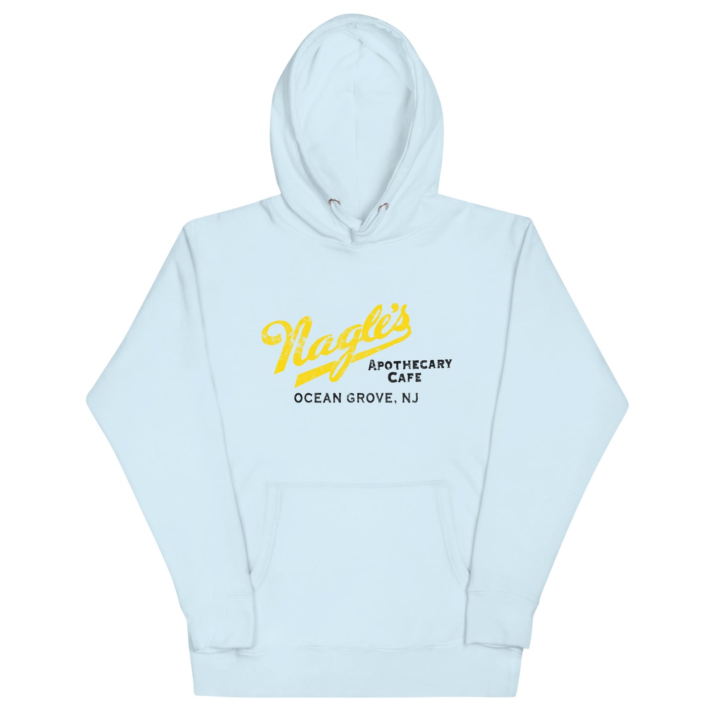 Nagle's Apothecary Cafe - OCEAN GROVE - Unisex Hoodie Sky Blue