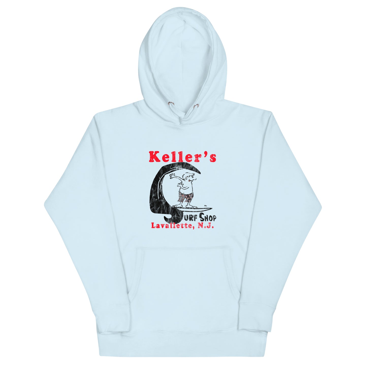Keller's Surf Shop - LAVALLETTE - Unisex Hoodie Sky Blue