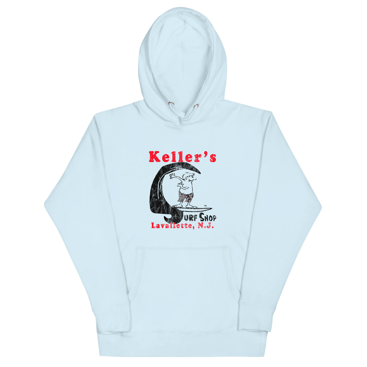Keller's Surf Shop - LAVALLETTE - Unisex Hoodie Sky Blue