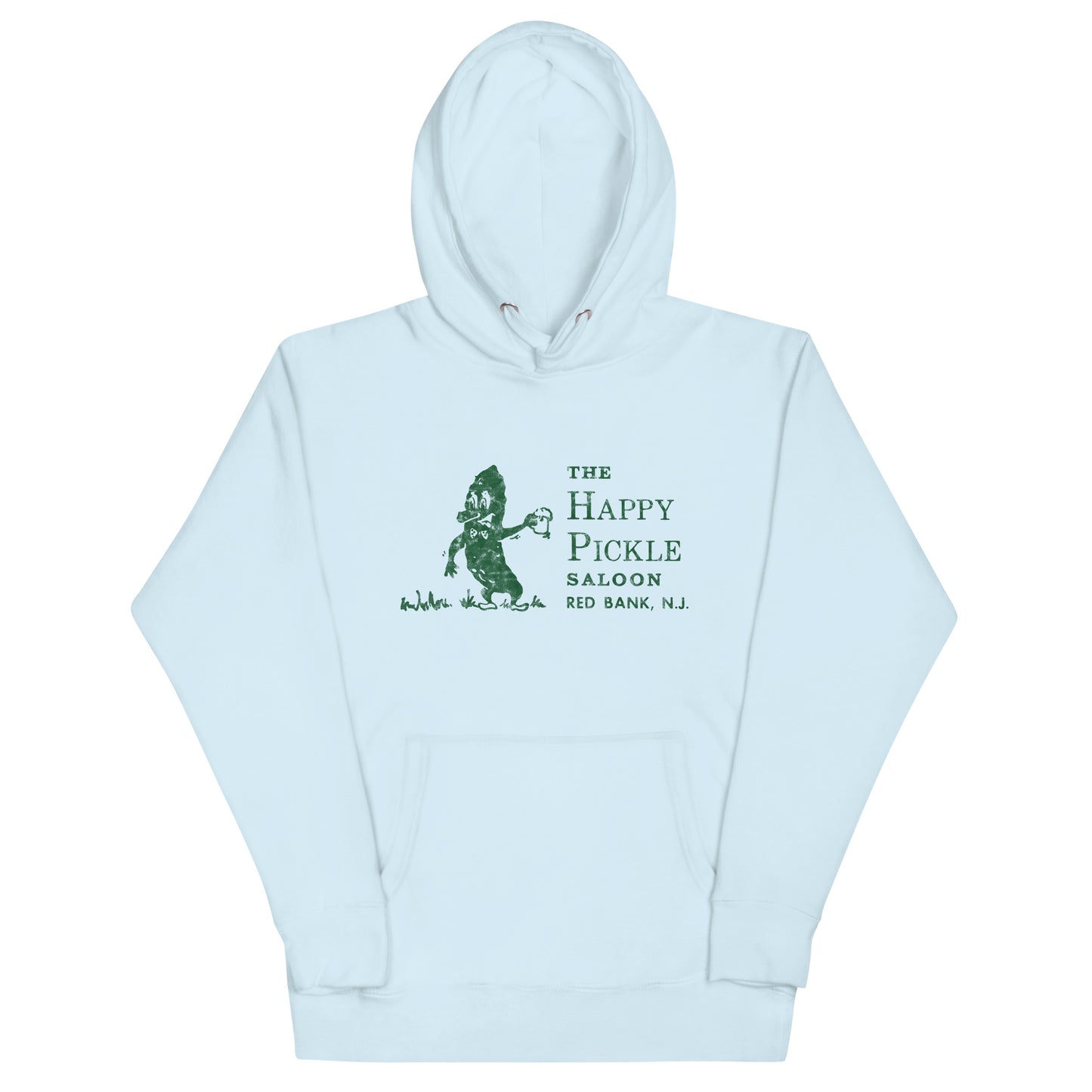 The Happy Pickle Saloon - RED BANK - Unisex Hoodie Sky Blue