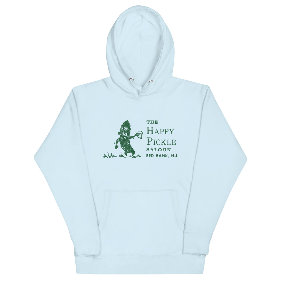 The Happy Pickle Saloon - RED BANK - Unisex Hoodie Sky Blue