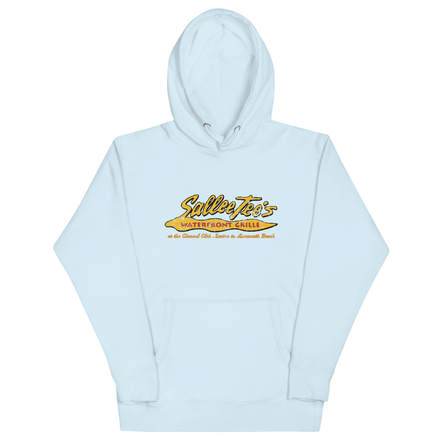 Sallee Tee's Waterfront Grill - MONMOUTH BEACH - Unisex Hoodie Sky Blue