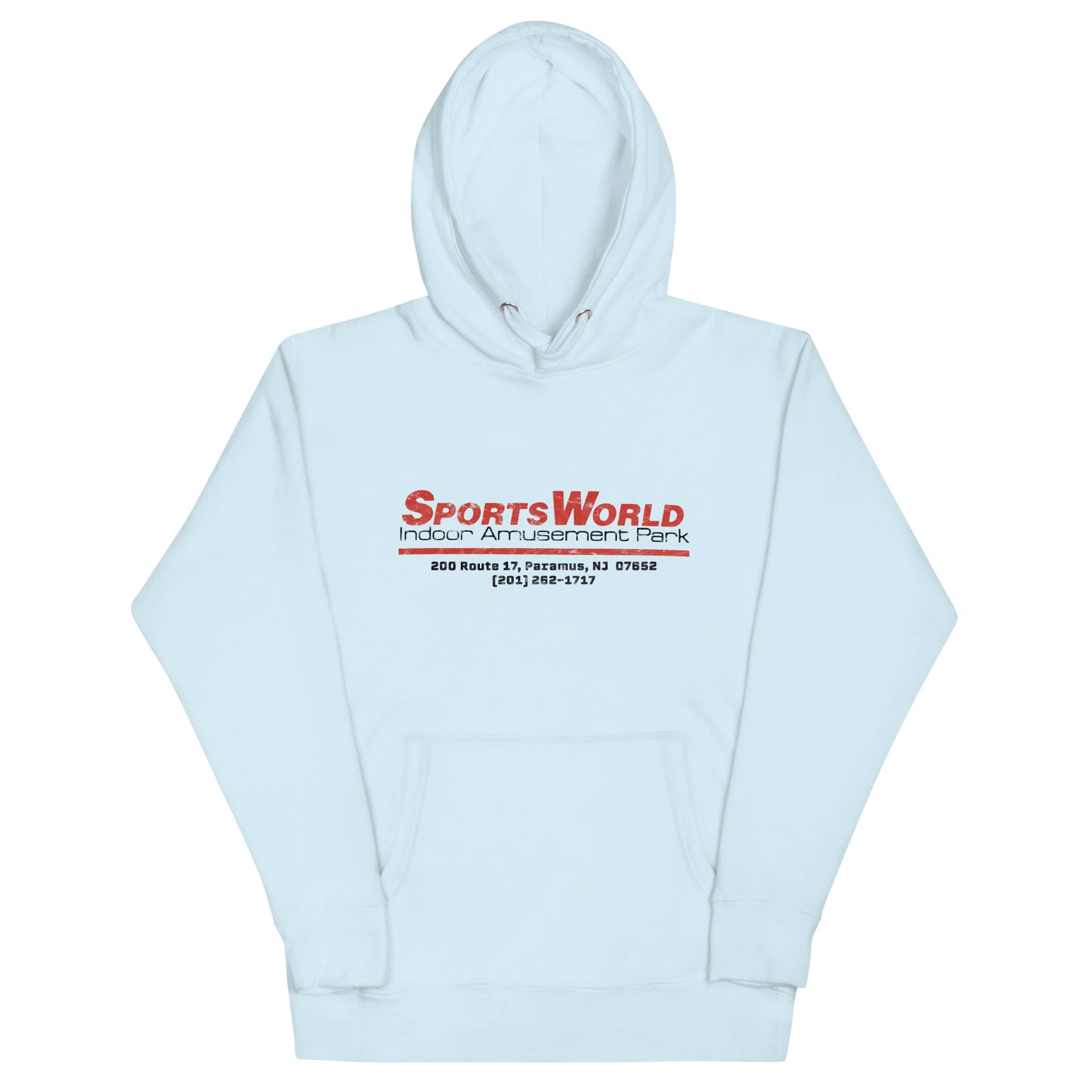 SportsWorld Indoor Amusement Park - PARAMUS - Unisex Hoodie Sky Blue