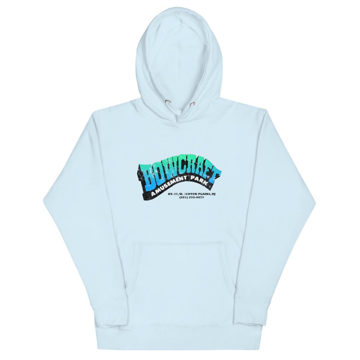 Bowcraft Amusement Park - SCOTCH PLAINS - Unisex Hoodie Sky Blue