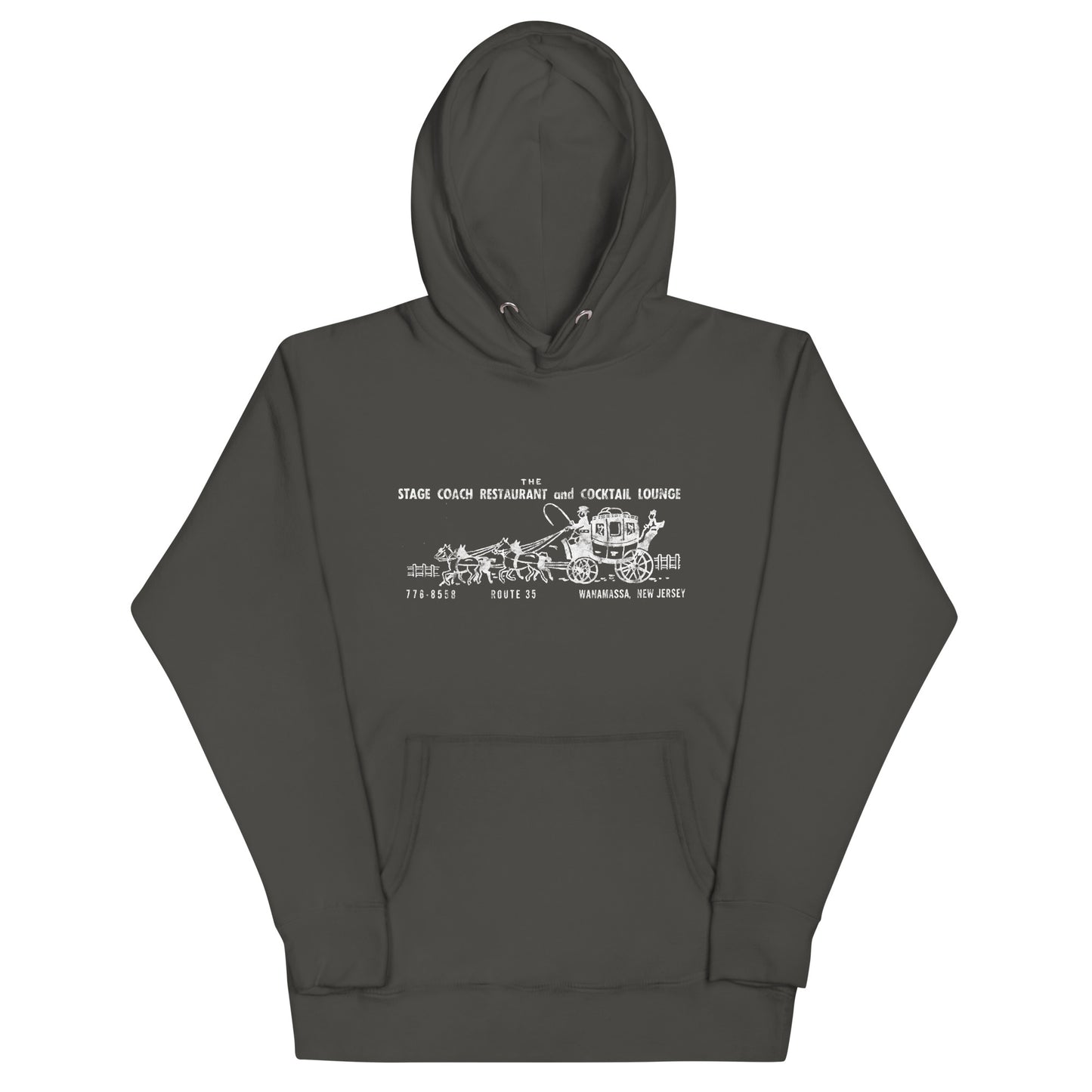 The Stage Coach - WANAMASSA - Unisex Hoodie Vintage Black
