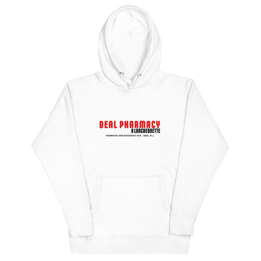 Deal Pharmacy & Luncheonette - DEAL - Unisex Hoodie White