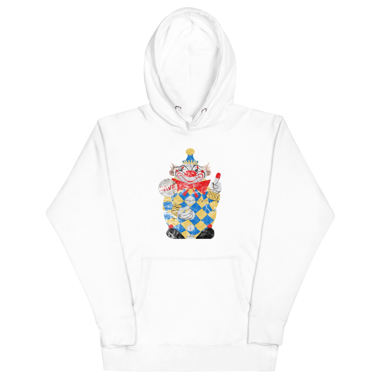 Calico The Evil Clown / Food Circus - MIDDLETOWN - Unisex Hoodie White
