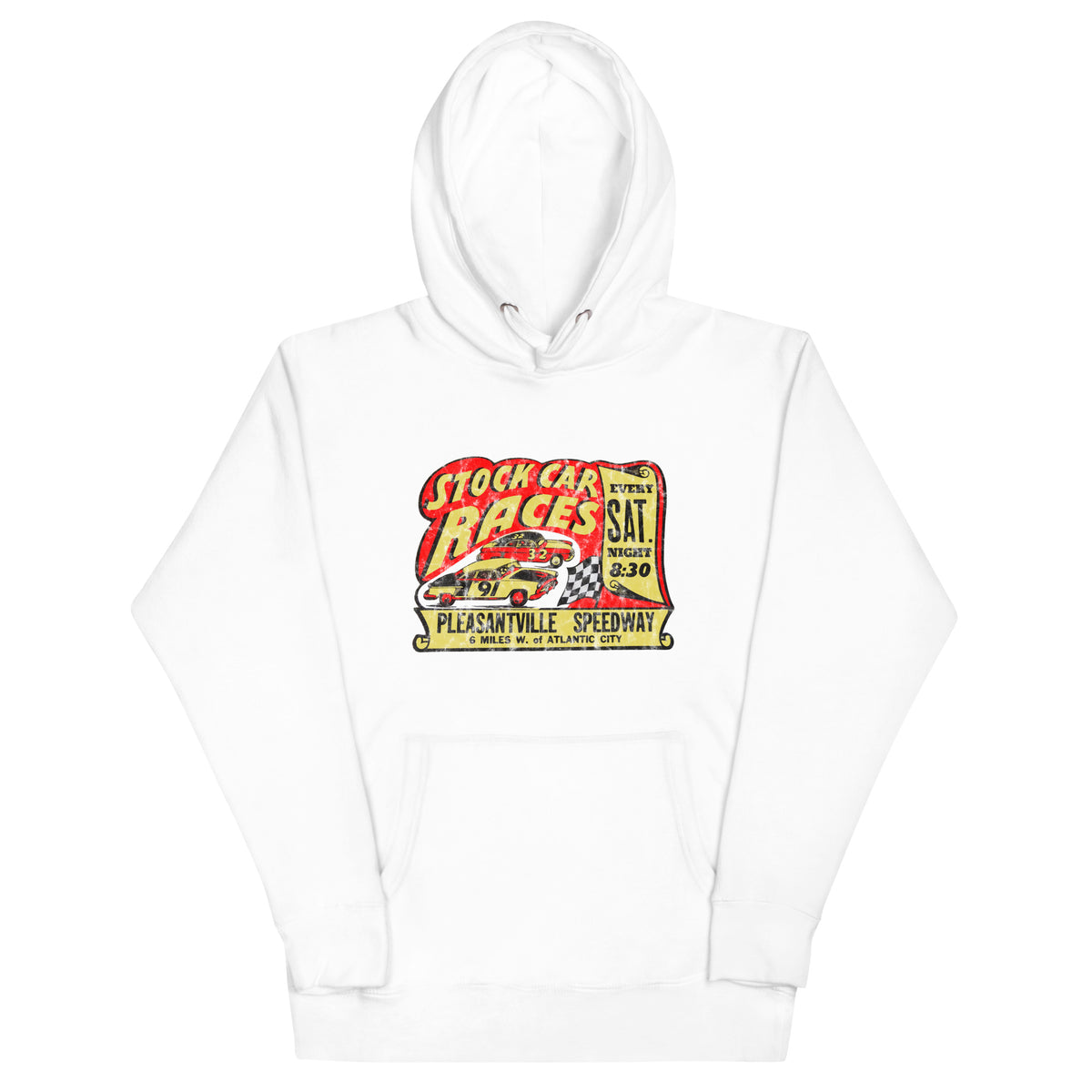 Pleasantville Speedway - PLEASANTVILLE - Unisex Hoodie White
