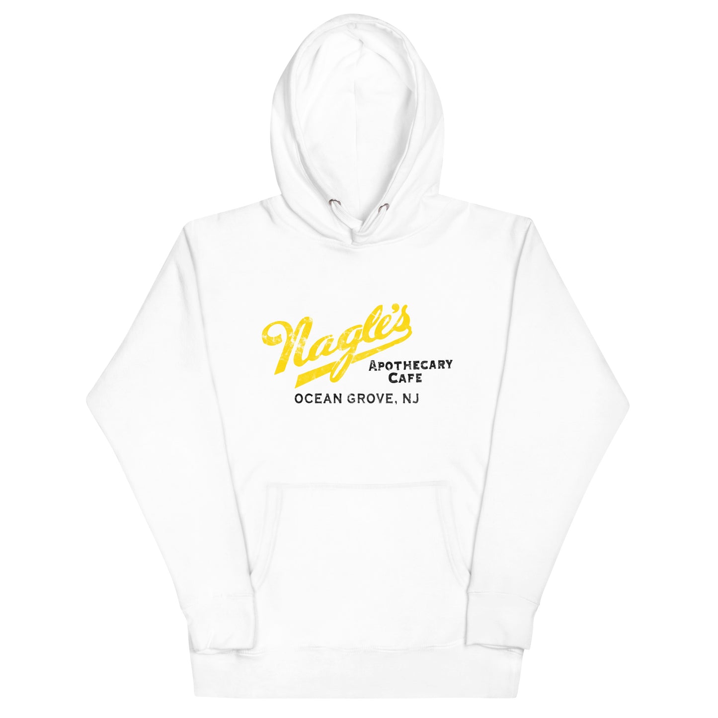 Nagle's Apothecary Cafe - OCEAN GROVE - Unisex Hoodie White
