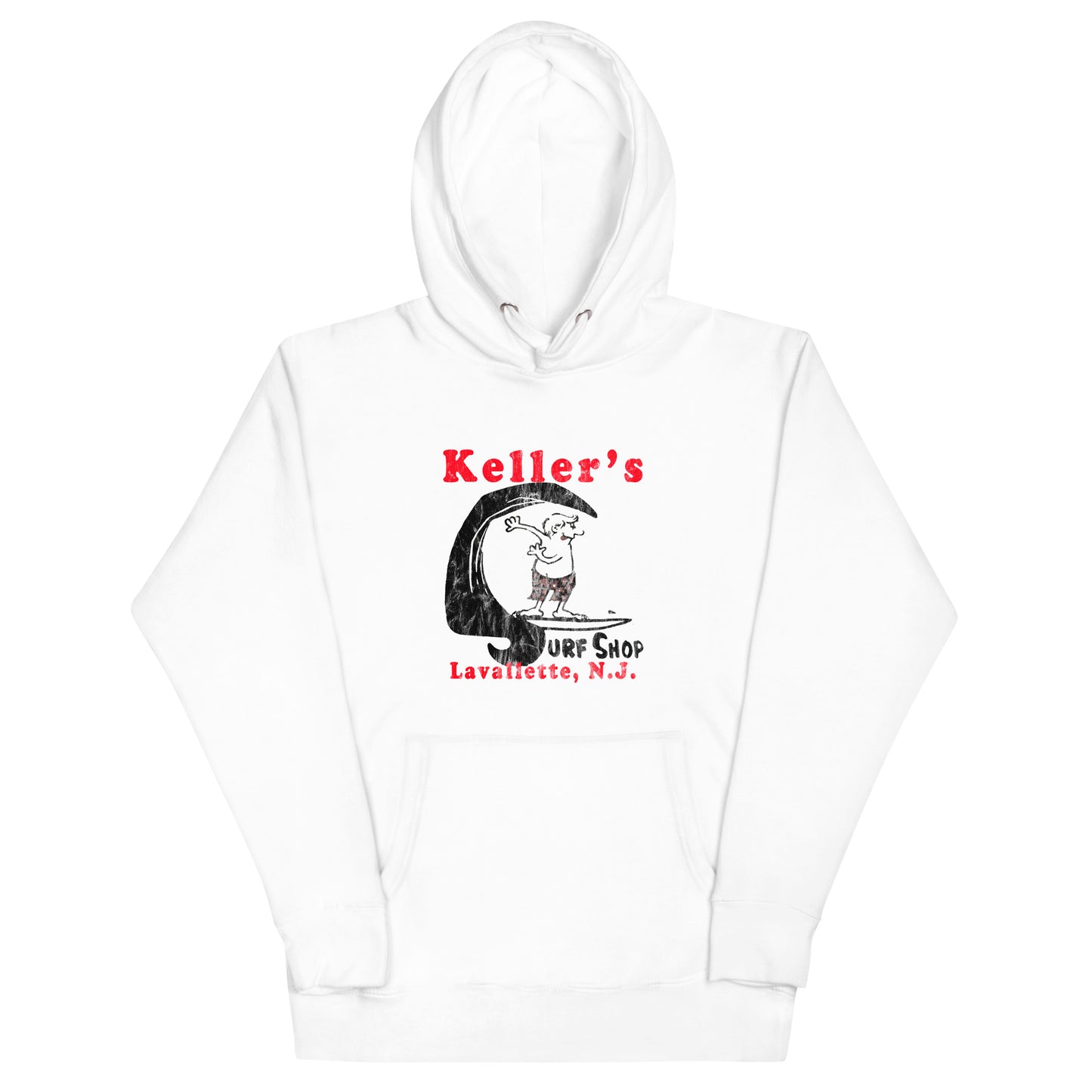 Keller's Surf Shop - LAVALLETTE - Unisex Hoodie White