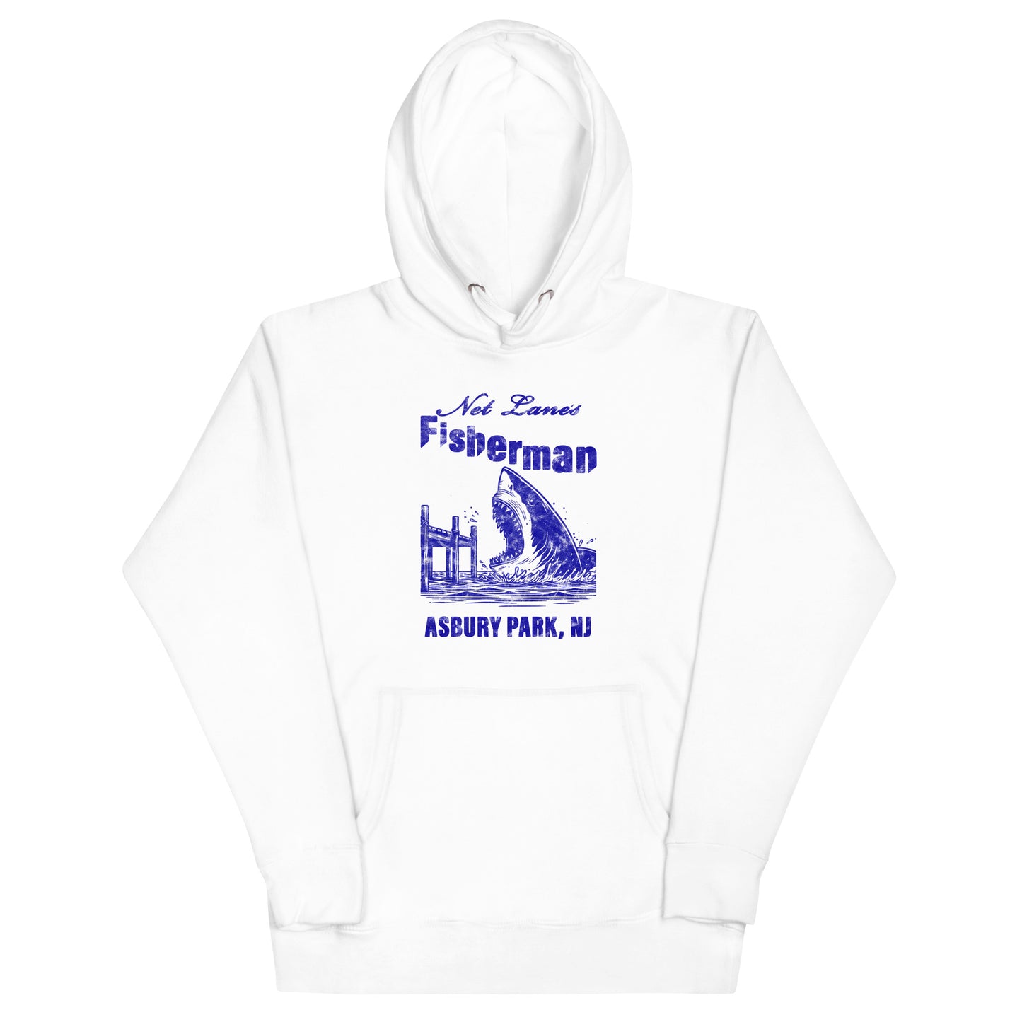 Net Lane's Fisherman - ASBURY PARK - Unisex Hoodie White